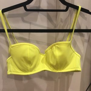 JCrew Demi Bikini Top in Yellow